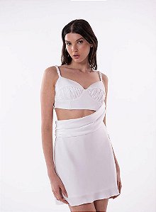 VESTIDO CURTO FRANZIDO