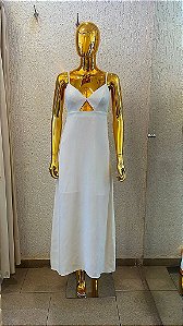 VESTIDO DECOTE GEOMETRICO