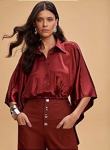 Camisa Elegante Acetinada