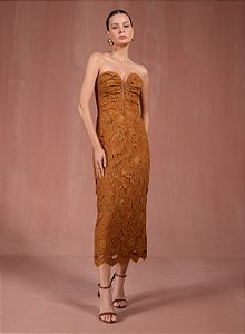 Vestido Tomara Que Caia Bordado Floral