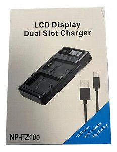 Carregador Duplo Fz-100 P/ Sony Alpha A7iii A7r3 A9r A9s
