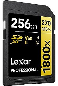 Cartão Memória Lexar Sd Xc 256gb Professional 1800x Uhs-i