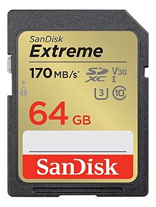 Cartão Sandisk Extreme Sdxc 64gb 170mb/s 4k