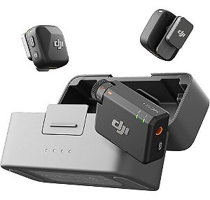 Microfone Dji Mini Dual + 2 Transmissores + 1 Receptor