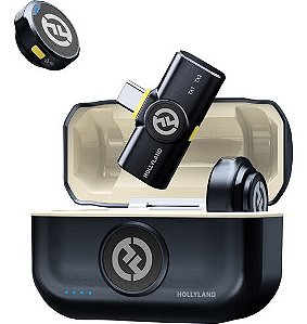 Microfone Hollyland Lark M2 Microfone S/ Fio P/ iPhone 15/16 E Android
