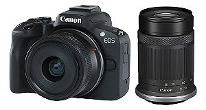 Kit Premium Canon Eos R50 4k Wifi Mirrorless + Lente Canon RF-S 18-45mm f/4.5-6.3 IS STM  Canon RF-S 55-210MM F/5-7.1 IS