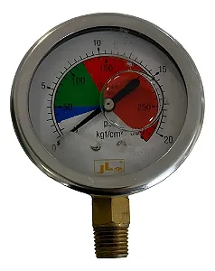 Manômetro 300lbs Com Glicerina Caixa Inox-76586
