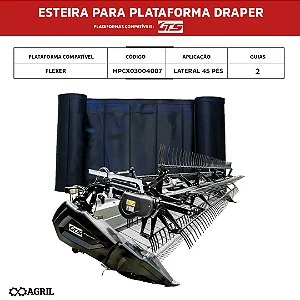 Esteira Draper Lateral 45 Pés Plataforma Flexer Gts 03004007