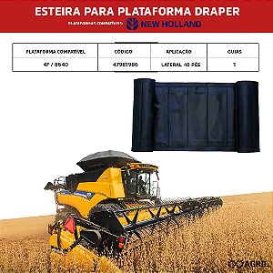Esteira Draper Lateral 40 Pés 47981986 Colheitadeira New Holland 8640