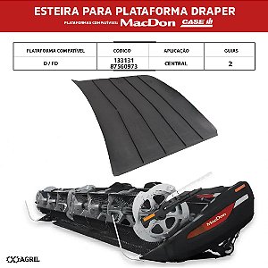 Esteira Draper Central Colheitadeira Macdon / CNH 133131 / 87560973
