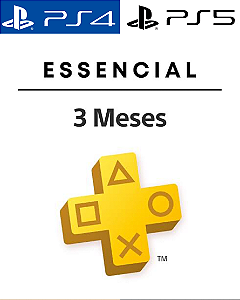 PlayStation Plus Essencial 3 Meses PS4/PS5 - Mídia Digital