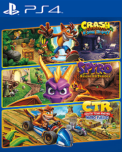 Crash Bandicoot™ N. Sane Trilogy + CTR Nitro-Fueled + Spyro PS4 Mídia Digital