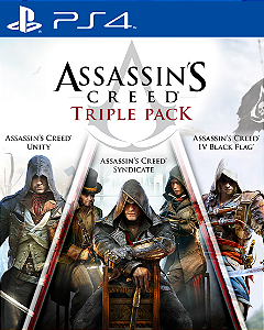 Assassins Creed Triple Pack Black Flag Unity Syndicate PS4 Mídia Digital