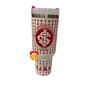 COPO TÉRMICO COM CANUDO INTERNACIONAL (BRANCO) 1,2L