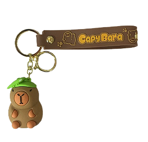 CHAVEIRO 3D - PERSONAGENS - CAPIVARA COM BOINA VERDE
