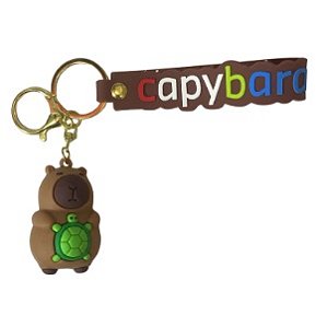 CHAVEIRO 3D - PERSONAGENS - CAPIVARA COM TARTARUGA