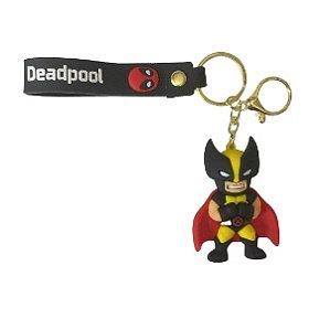 CHAVEIRO 3D - PERSONAGENS - WOLVERINE COM CAPA VERMELHA