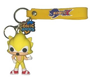 CHAVEIRO 3D - PERSONAGENS - SONIC - SUPER SONIC AMARELO