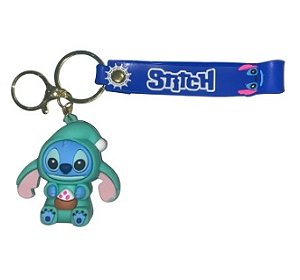 CHAVEIRO 3D - PERSONAGENS - CHAVEIRO STITCH GORRO VERDE ÁGUA