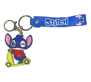 CHAVEIRO 3D - PERSONAGENS - STITCH PATINETE AMARELO