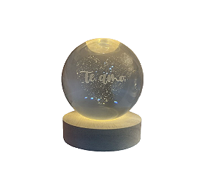 LUMINÁRIA PEQUENA BOLA LED 8CM - TE AMO