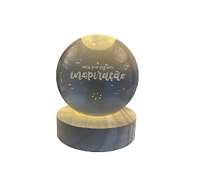 LUMINÁRIA PEQUENA BOLA LED 8CM - SEJA SUA MELHOR INSPIRAÇÃO