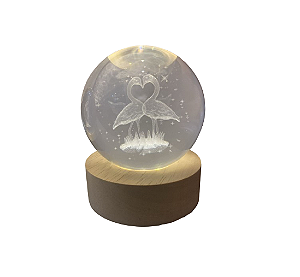 LUMINÁRIA PEQUENA BOLA LED - FLAMINGO