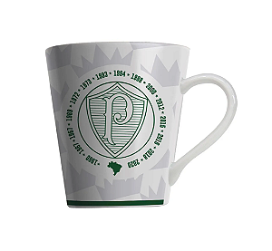 CANECA PORCELANA 290ML - PALMEIRAS (ALLMIX)