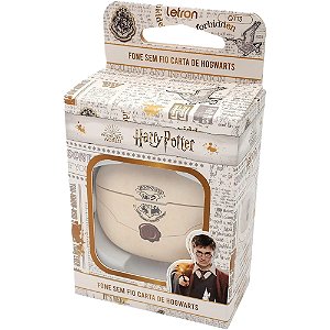 Fone Bluetooth Hogwarts Harry Potter Letron Branco – Som Mágico e Estilo Único!