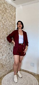 Conjunto Camisa Manga Longa e Short