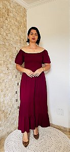 Vestido Midi Manga Curta