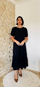 Vestido Maxi Mídi Preto