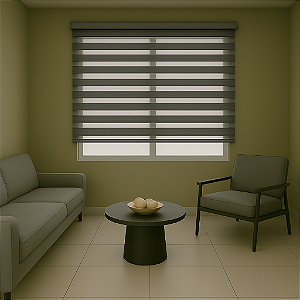 Persiana Double Vision Zebrada 100% Poliéster