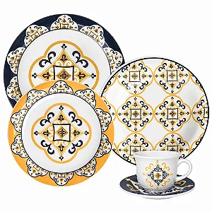 Jogo de Jantar e Chá 30 Peças Floreal São Luís