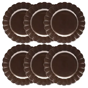 Jogo de 6 Pratos Rasos 27,5 cm Cerâmicas Gomes