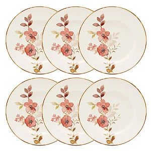 Jogo de 6 Pratos Rasos 26 Cm Donna Chá Das 5