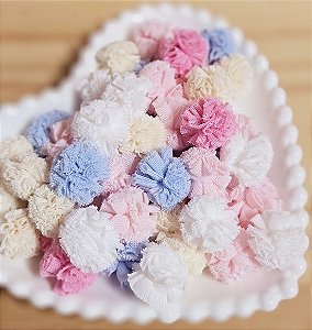 Pompom de malha candy 2,5cm (10un)