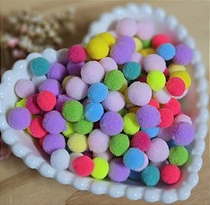 Pompom poliamida micro colorido (50un)