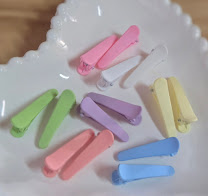 Presilha jacaré 3,6cm candy (5 pares)