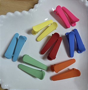 Presilha jacaré 3,6cm color (5 pares)