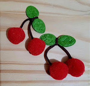 Cerejinha pompom (par)