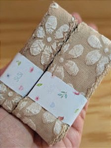 Kit fita flor em relevo