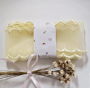 FITA VOIL ESCALOPE COM BORDADO (2MTS)