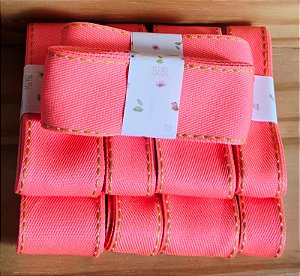 Fita pespontada Sinimbu rosa neon (4m)