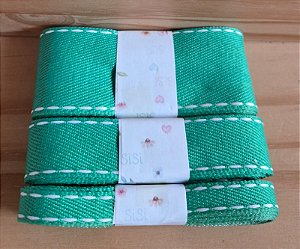 Fita pespontada Sinimbu verde bandeira (6m)