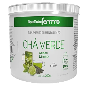 🍋 Chá Verde Solúvel Sabor Limão Femme 200g – ApisNutri