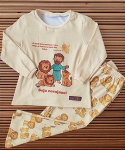 Pijama Infantil Cristão (Daniel na cova dos leões)