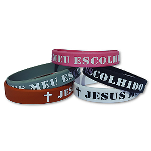 Pulseira de Silicone Cristã - Jesus meu Escolhido