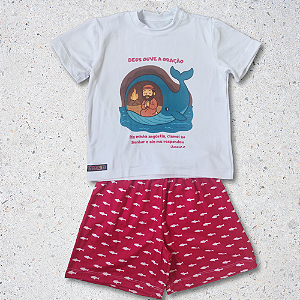Pijama infantil Cristão - curto (Jonas)