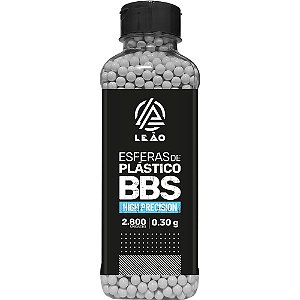 Esfera BBs Airsoft 0.30g 6,0mm High Precision 2800un - Leão